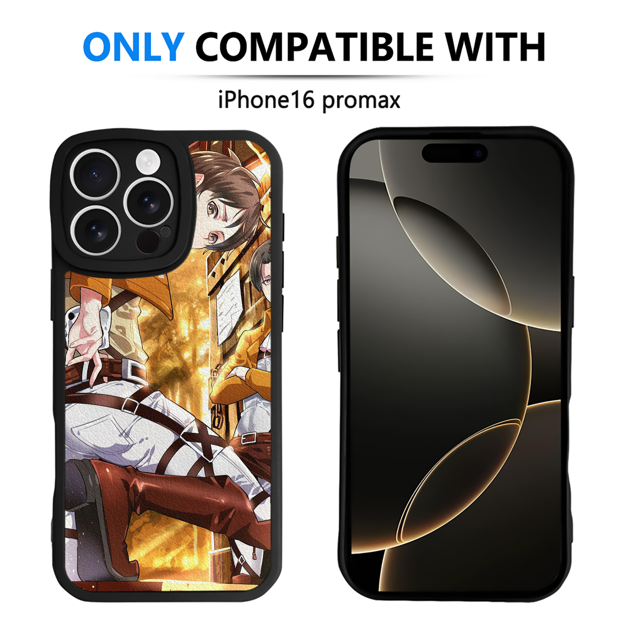（画像用） 進撃の巨人 Attack on Titan 【iPhone 16シリーズ対応】シリコンスマホケース（レザー調） 材質：シリコン